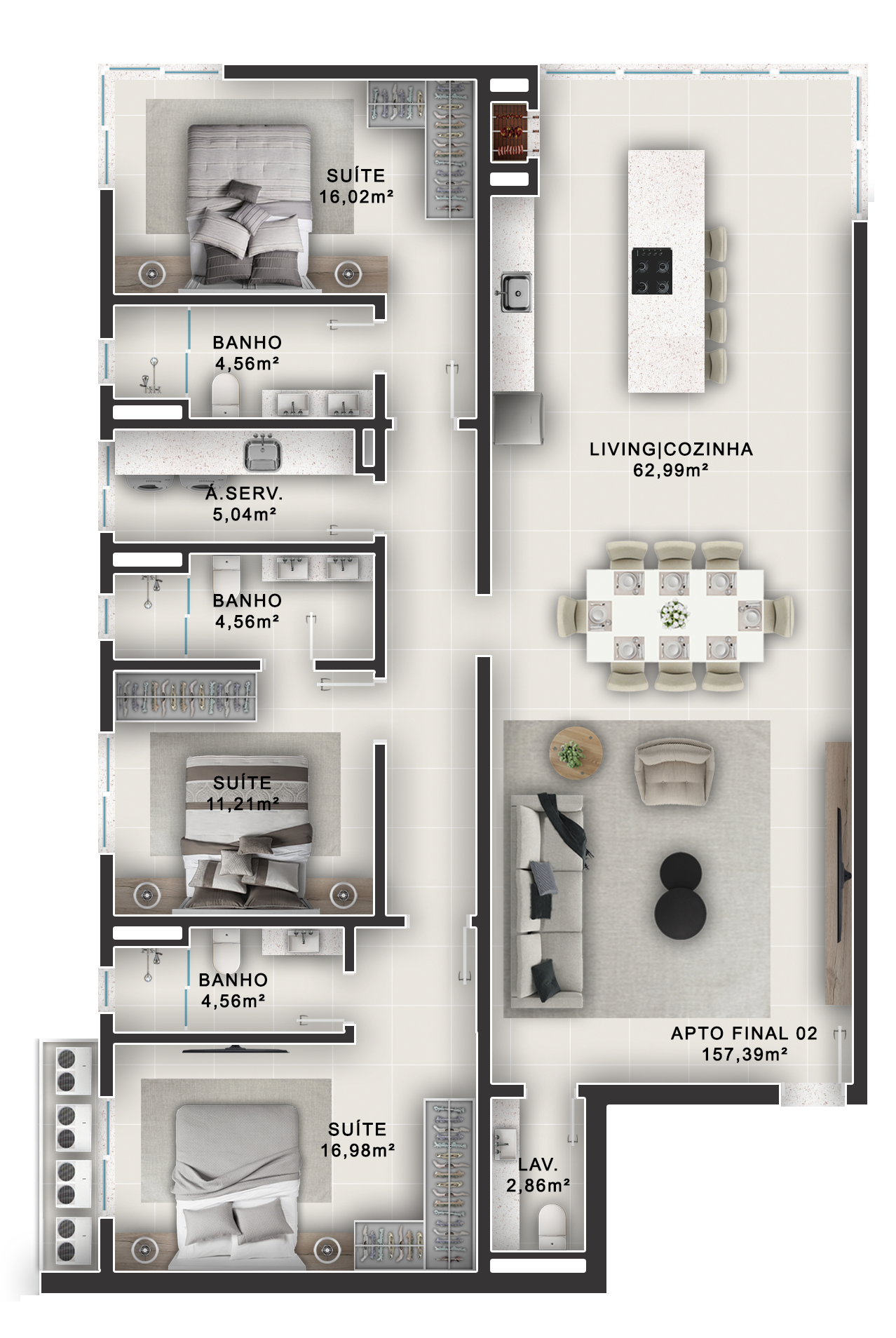 Planta 157,39m²