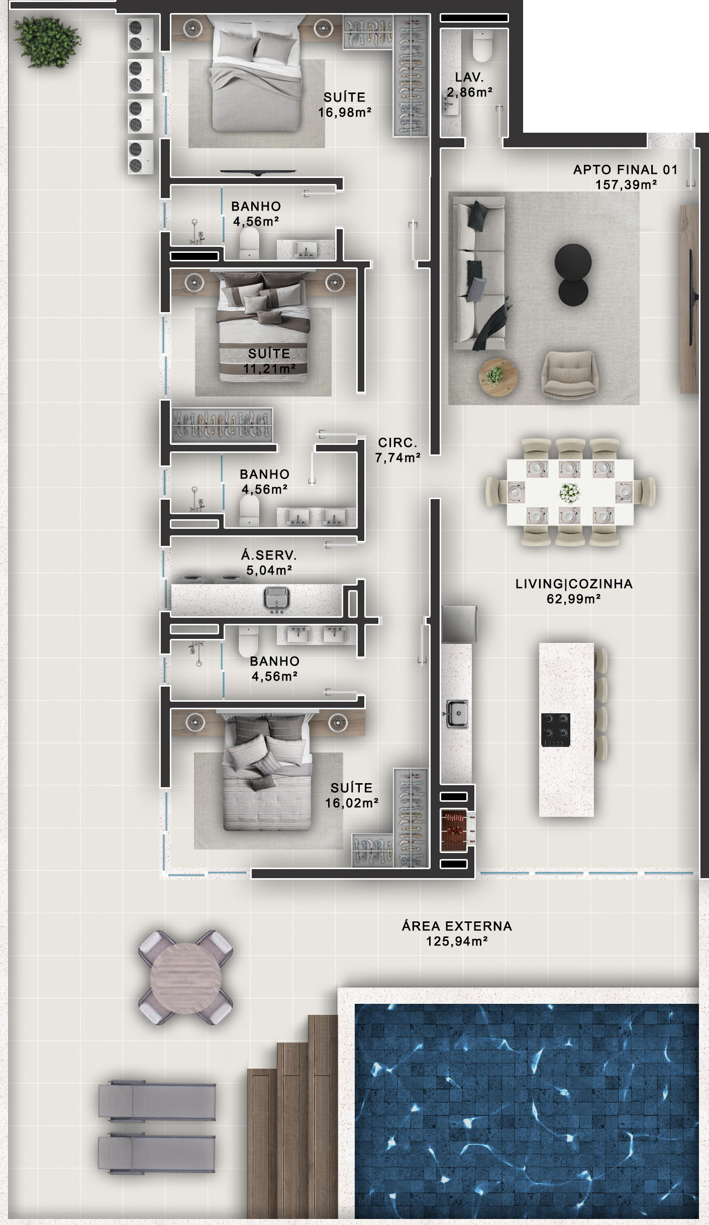 Planta 286,95m²