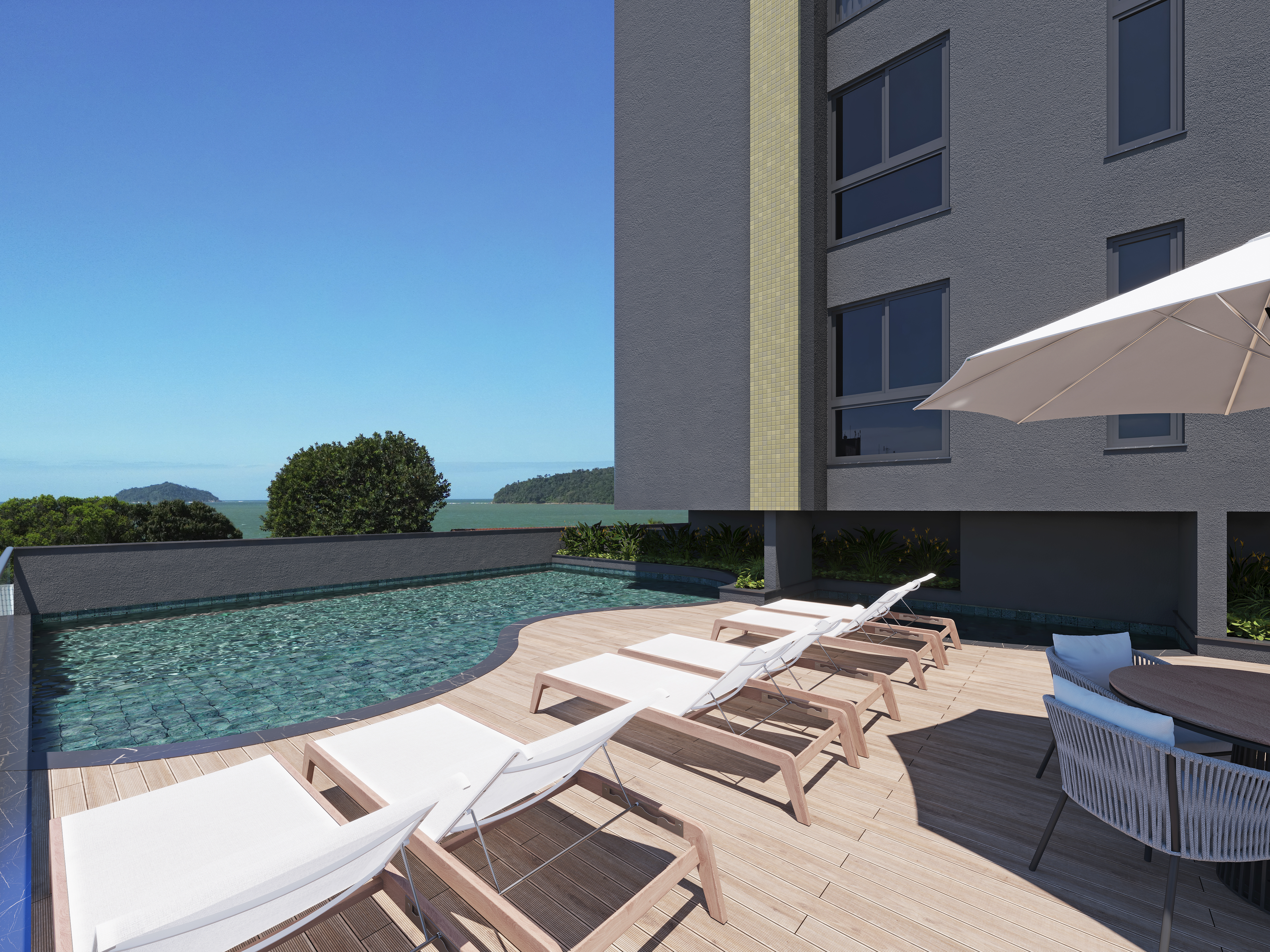 Piscina com Vista para o Mar